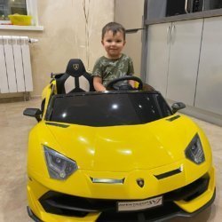 Электромобиль Lamborghini Aventador SVJ Drift Yellow Carbon